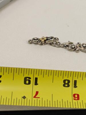 Approx 19" Weight 3ozs Barbara Bixby 18K Necklace .925 Silver & 18k Yellow Gold