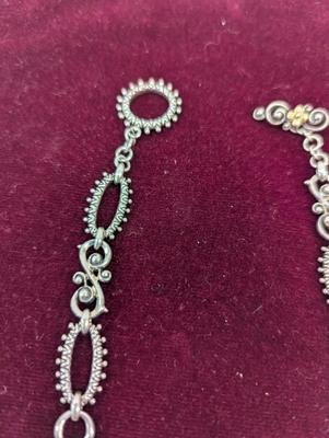 Approx 19" Weight 3ozs Barbara Bixby 18K Necklace .925 Silver & 18k Yellow Gold