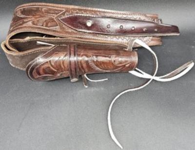 Leather Western Style Holster For Revolver #2 Of 2 - (T1)