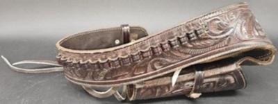 Leather Western Style Holster For Revolver #1 Of 2 - (T1)