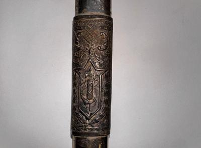 Antique Mortuary Hilt Backsword Sword & Scabbord