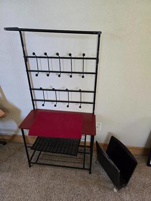 Small Entry Rack & Rolling Magazine Holder