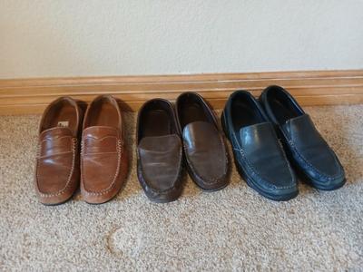 Men’s Leather Loafer Trio – Rockport, Dexter & More – Size 9M