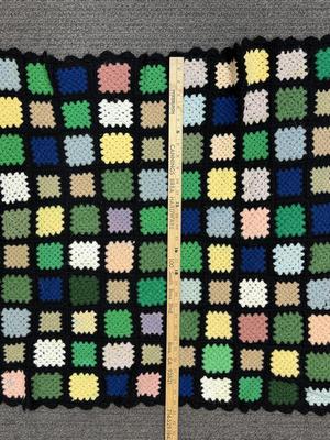 Sale Photo Thumbnail #222: It has a small stain and one panel has been repaired = see photos. Size is 30" x 38"
