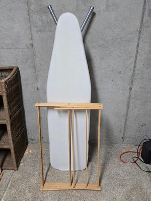 Nice Large Ironing Board & Wood Drying Rack Pair
