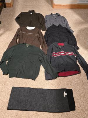 Men's Sweaters – Medium to Large – Wool, Cotton, Merona, LL Bean, Eddie Bauer & More
