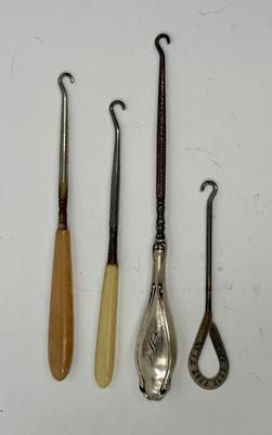 Sale Photo Thumbnail #212: Button hooks for shoes, corsets, etc. Good condition.