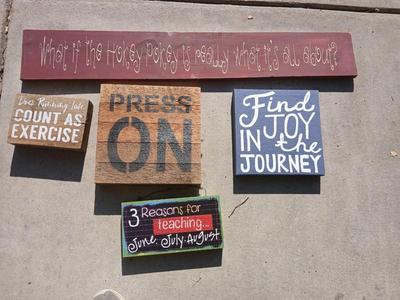 Inspirational & Humorous Wall Sign Lot –