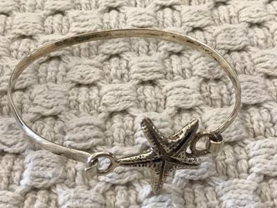 925 Silver Starfish Bracelet Marked