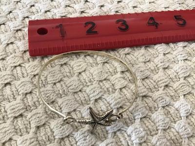 925 Silver Starfish Bracelet Marked