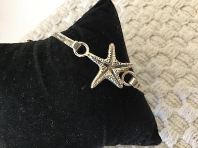 925 Silver Starfish Bracelet Marked