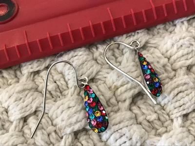 925 Silver Rhinestones Earrings