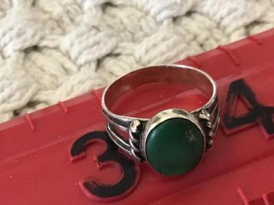 Sterling Silver Vintage Ring Semi Precious Stone