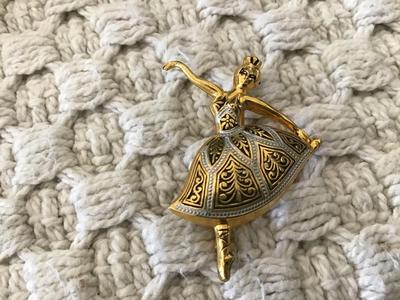 Damascene Ballet Brooch