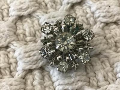 Petite Rhinestone Pin Vintage