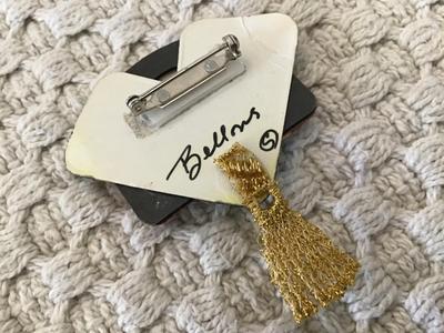 S Bellows Signed Brooch