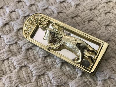 AJC Whimsical Mirror Cat Brooch