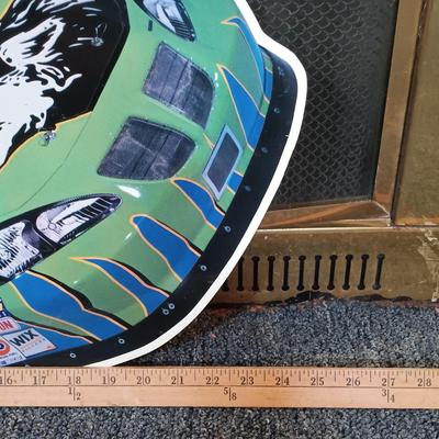 LOT 229: Timber Wolf Mark Green #37 Metal Nascar Sign 2003