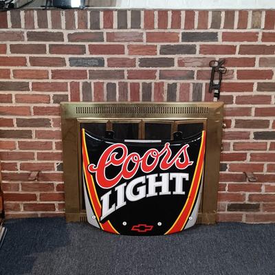 LOT 231: Coors Lite 1998 Nascar Hood Metal Sign
