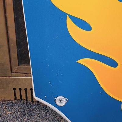 LOT 233: Miller Lite 2002 Rusty Wallace #2 Harley Davidson Nascar Hood Metal Sign