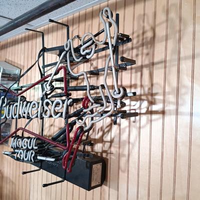 LOT 235: Budweiser Ski Mogul Tour Neon Sign
