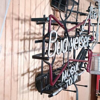 LOT 235: Budweiser Ski Mogul Tour Neon Sign