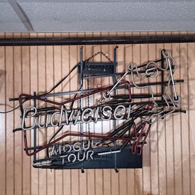 LOT 235: Budweiser Ski Mogul Tour Neon Sign