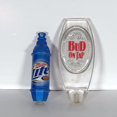 LOT 238: Vintage Beer Tap Handles - Budweiser Guitar Handle, Miller Lite, Otter Creek & More