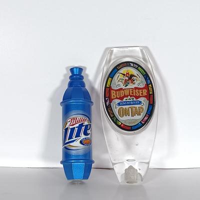 LOT 238: Vintage Beer Tap Handles - Budweiser Guitar Handle, Miller Lite, Otter Creek & More