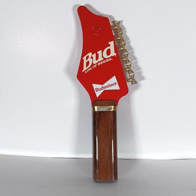 LOT 238: Vintage Beer Tap Handles - Budweiser Guitar Handle, Miller Lite, Otter Creek & More