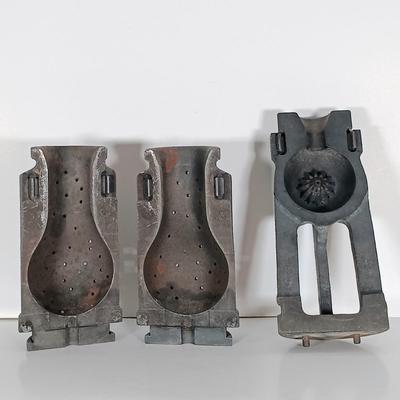 LOT 239: Cast Iron Foundry Molds for Glass