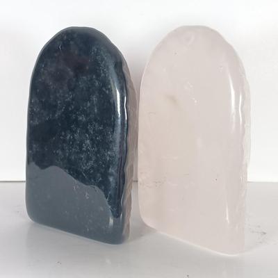 LOT 240: Glass Bookends, Hazel Atlas Child's Mug, Milk Glass Vase & Peanut Butter Drinking Glass