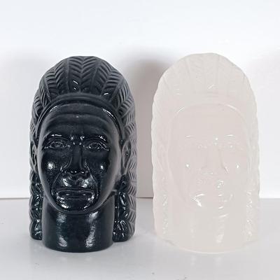 LOT 240: Glass Bookends, Hazel Atlas Child's Mug, Milk Glass Vase & Peanut Butter Drinking Glass