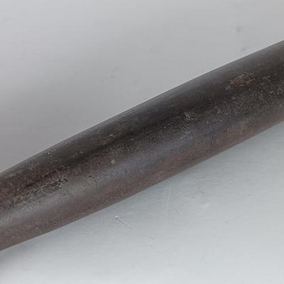 LOT 301: Pre Columbian-Style Polished Stone Chisel, Large Arrowheads & Bronze Metal Bookends