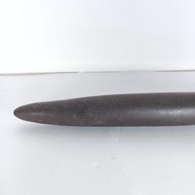 LOT 301: Pre Columbian-Style Polished Stone Chisel, Large Arrowheads & Bronze Metal Bookends