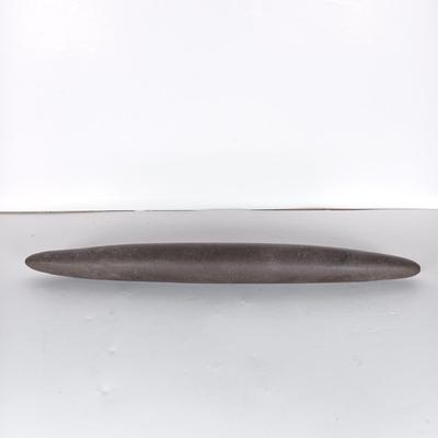 LOT 301: Pre Columbian-Style Polished Stone Chisel, Large Arrowheads & Bronze Metal Bookends