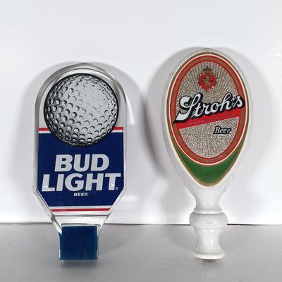 LOT 302: Vintage Beer Tap Handles - Wood Miller Lite Baseball Handle, Acrylic Miller Lite Packers Handle & More