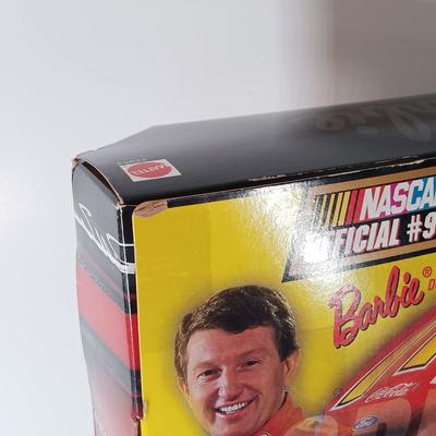 LOT 303: Barbie 1999 Nascar McDonald's Official #94 with (2) 50th Anniversary 1998 Barbies
