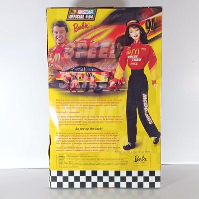 LOT 303: Barbie 1999 Nascar McDonald's Official #94 with (2) 50th Anniversary 1998 Barbies