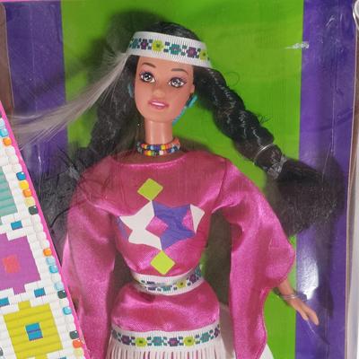 LOT 305: Special Edition 1992 Native American Barbie with 1993 Second Edition & 1994 Third Edition Native American Barbies