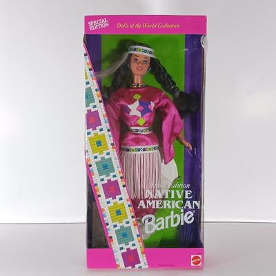 LOT 305: Special Edition 1992 Native American Barbie with 1993 Second Edition & 1994 Third Edition Native American Barbies