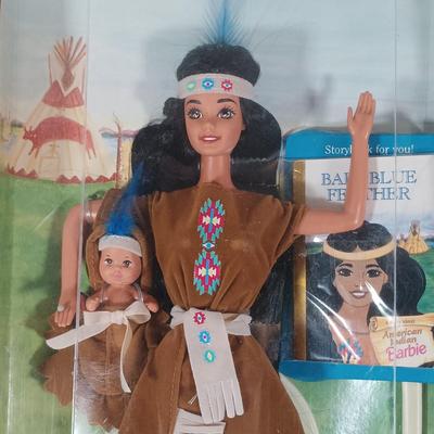 LOT 306: American Stories Collection 1995 Native American Barbie with 1992 Special Edition & 1997 Fourth Edition Barbies