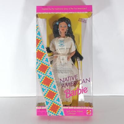 LOT 306: American Stories Collection 1995 Native American Barbie with 1992 Special Edition & 1997 Fourth Edition Barbies