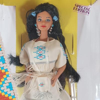 LOT 306: American Stories Collection 1995 Native American Barbie with 1992 Special Edition & 1997 Fourth Edition Barbies