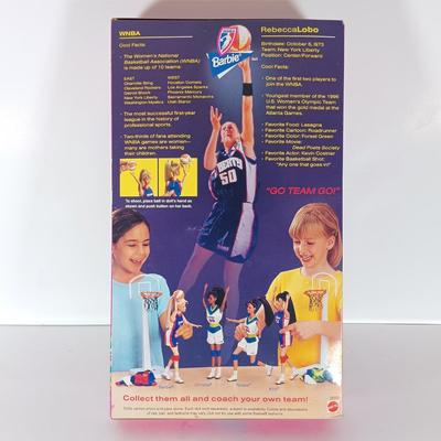 LOT 307: WNBA 1998 Rebecca Lobo Kira and Blonde Barbie with (2) Nascar 50th Anniversary 1998 Barbies