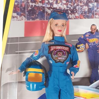 LOT 307: WNBA 1998 Rebecca Lobo Kira and Blonde Barbie with (2) Nascar 50th Anniversary 1998 Barbies