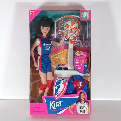 LOT 307: WNBA 1998 Rebecca Lobo Kira and Blonde Barbie with (2) Nascar 50th Anniversary 1998 Barbies