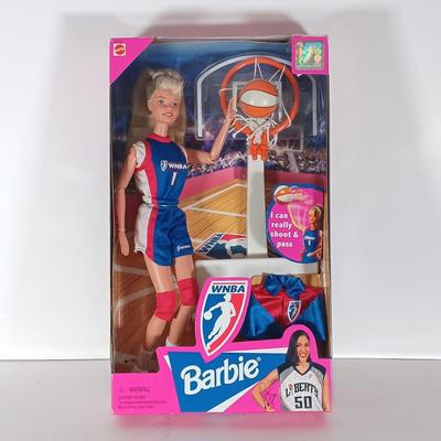 LOT 307: WNBA 1998 Rebecca Lobo Kira and Blonde Barbie with (2) Nascar 50th Anniversary 1998 Barbies