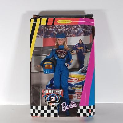 LOT 307: WNBA 1998 Rebecca Lobo Kira and Blonde Barbie with (2) Nascar 50th Anniversary 1998 Barbies