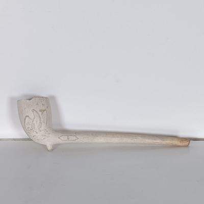 LOT 308: Civil War-Style Clay Pipe, Lidded Wooden Pipe Bowl, White Clay Pipe & Vintage Tobacco Tins